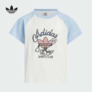 adidas阿迪达斯男女大童三叶草卡通半袖2025夏短袖T恤上衣JV5292