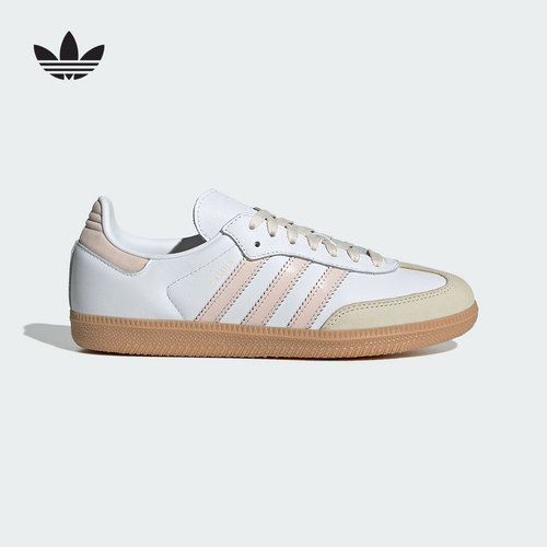 adidas阿迪达斯三叶草T头德训鞋2025秋女SAMBA OG小白板鞋 JS1351