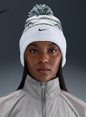 NIKE耐克秋冬骑行保暖毛线帽子男女帽25新款户外休闲帽HV7024-133