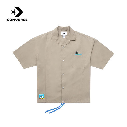 Converse匡威新品26夏季男短袖衬衫运动休闲翻领上衣 MCK179-J3W