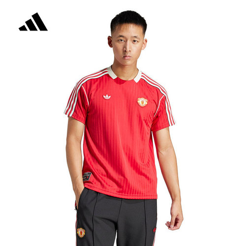 adidas阿迪达斯曼联球衣2025春季男子短袖比赛服足球文化衫JF0386