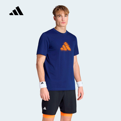 adidas阿迪达斯网球运动服速干半袖CLAY IS NOT夏男短袖T恤KB9430