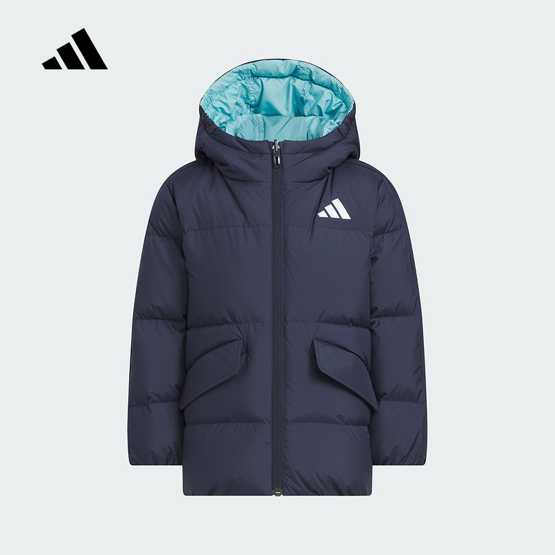 adidas阿迪达斯小童羽绒服冬季新款运动休闲保暖双面穿外套KC2817