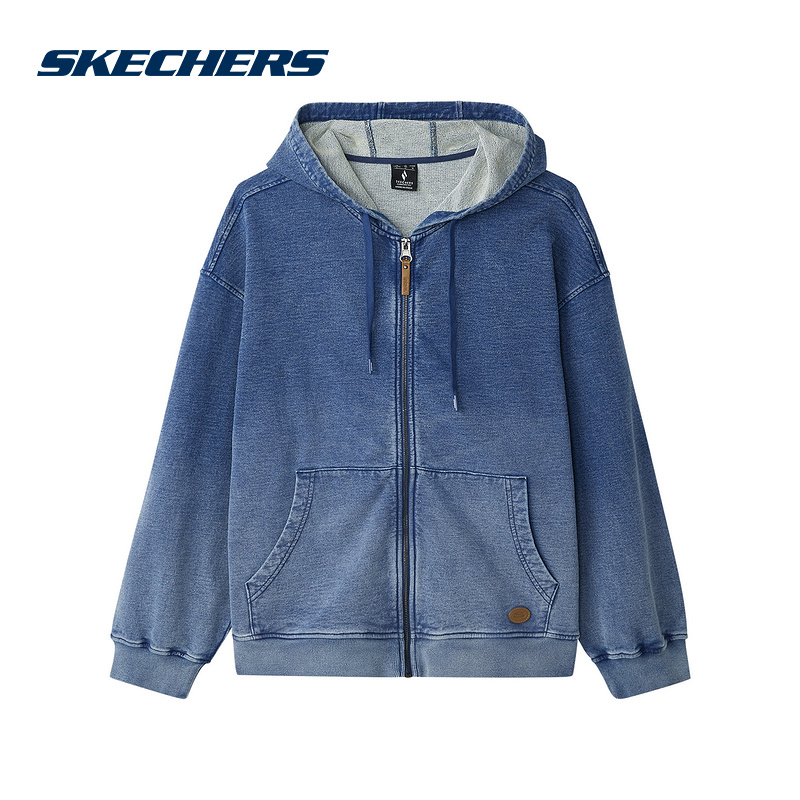 Skechers斯凯奇2025春男女同款针织连帽外套L125U008/053S