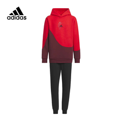 Adidas阿迪达斯龙年新春款中国红中大童加厚运动卫衣套装IT4051