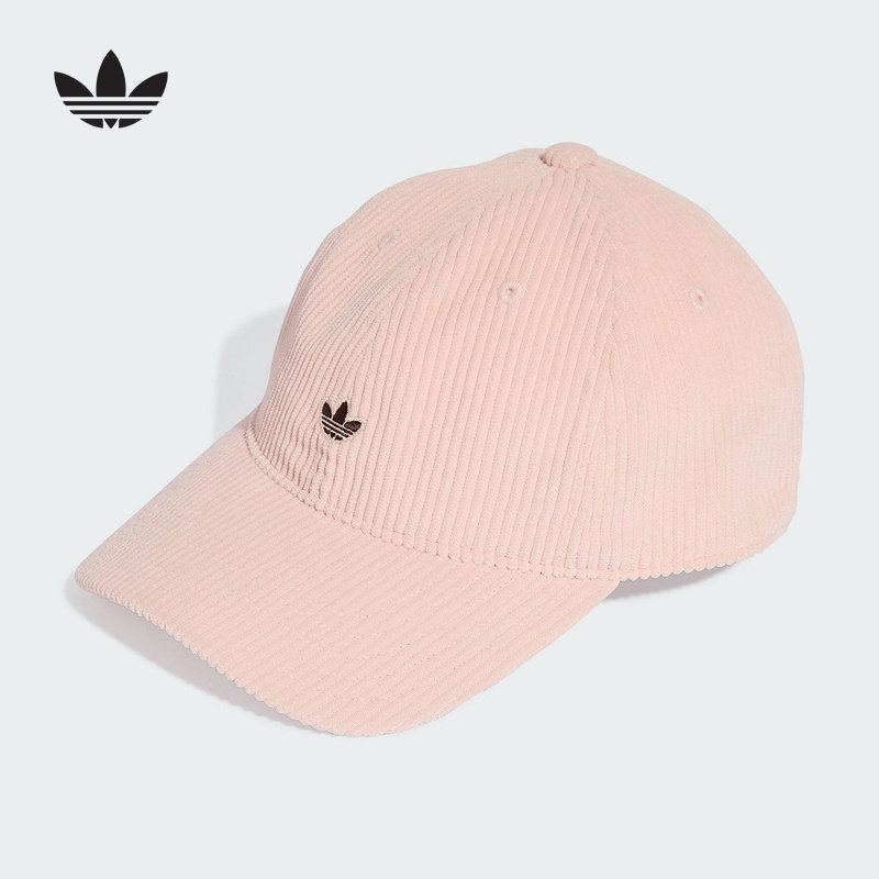 adidas阿迪达斯三叶草灯芯绒鸭舌帽子2026春中性遮阳棒球帽KC8051