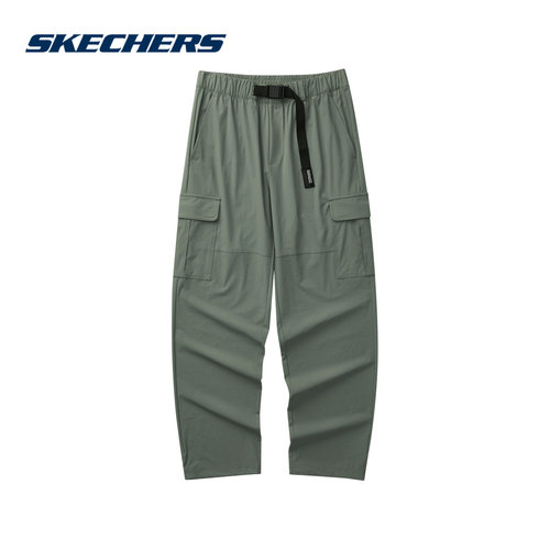 Skechers斯凯奇夏季男子休闲裤户外运动梭织长裤L124M053/04DU