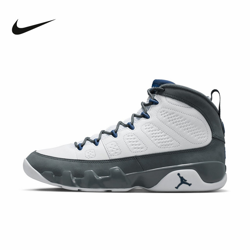 耐克男鞋Air Jordan 9 Retro 灰白AJ9 乔9 复古篮球鞋HV4794-100