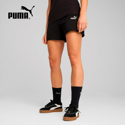 PUMA彪马2025夏季运动休闲舒适百搭健身跑步户外女短裤 688943-01