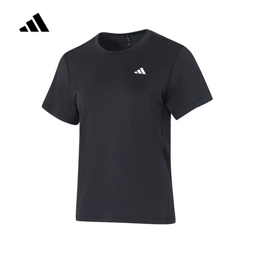 adidas阿迪达斯速干健身训练运动上衣26春女简约短袖T恤 KU8737