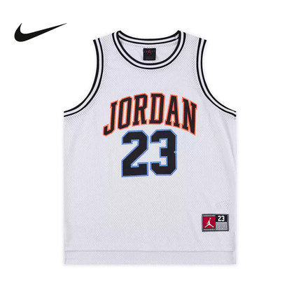 NIKE耐克童装T恤夏季JORDAN男女大童休闲运动针织背心DO1968-635