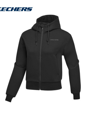 Skechers斯凯奇25春女百搭潮流休闲风连帽卫衣外套P125W022/0018
