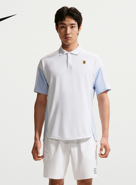 NIKE耐克夏季新款男子网球运动T恤透气舒适POLO衫短袖 IR6293-100