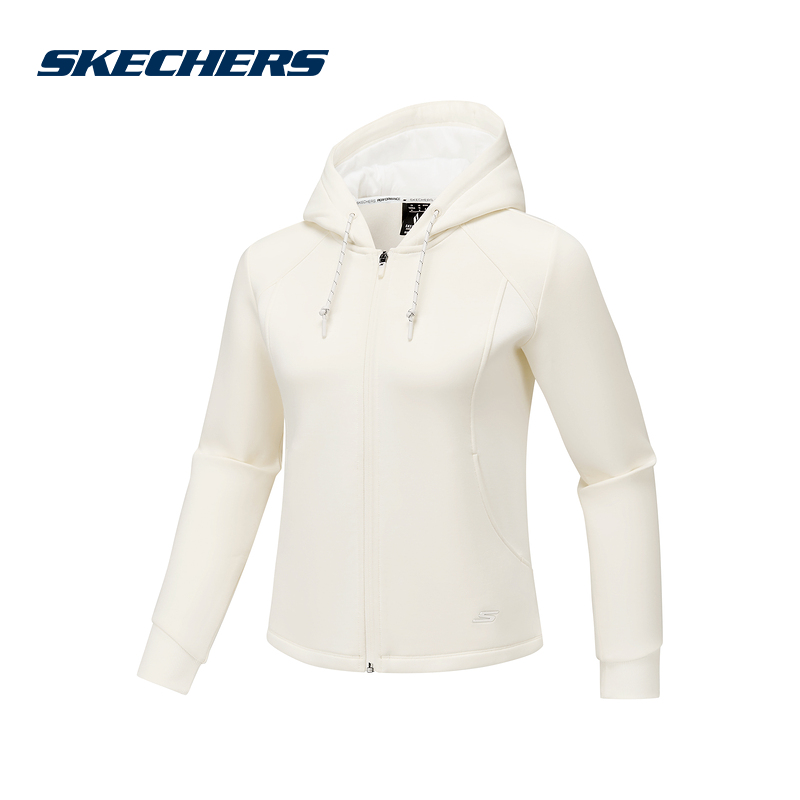 Skechers斯凯奇25冬女士柔软舒适透气休闲连帽外套P425W065/0074
