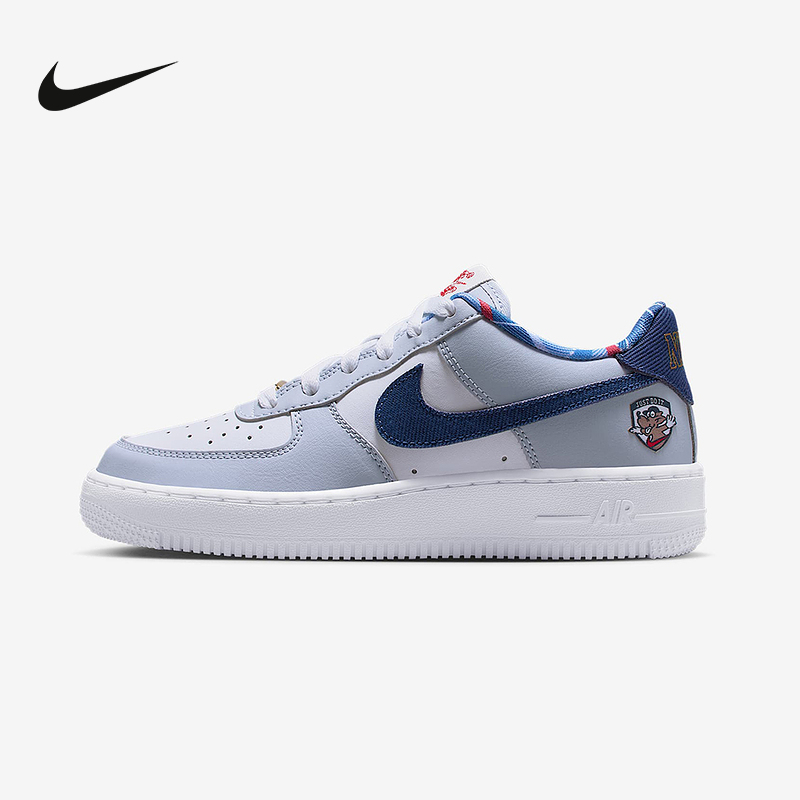 NIKE耐克女鞋空军一号运动鞋 AF1学院风 大童休闲板鞋IH7342-141