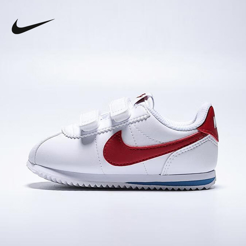NIKE耐克男女童鞋CORTEZ婴童运动鞋魔术贴易穿脱小白鞋IM2209-101