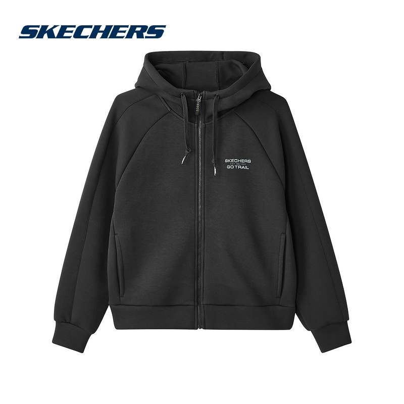 Skechers斯凯奇冬男女同款运动服休闲连帽外套 L424W089/0018