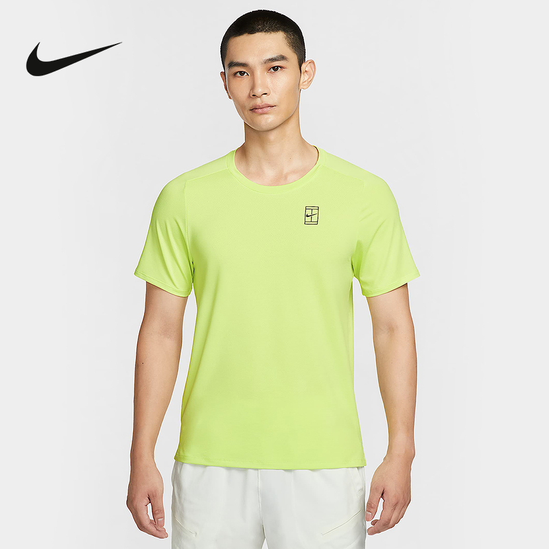 Nike耐克短袖男夏季休闲训练速干透气运动上衣网球T恤FZ6911-736