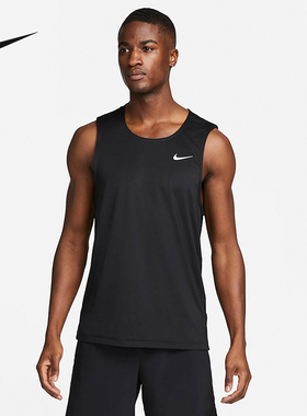 耐克NIKE DRI-FIT READY 男子速干训练黑色运动背心DV9814-010