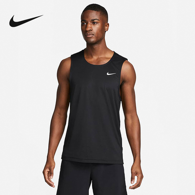 耐克NIKE DRI-FIT READY 男子速干训练黑色运动背心DV9814-010