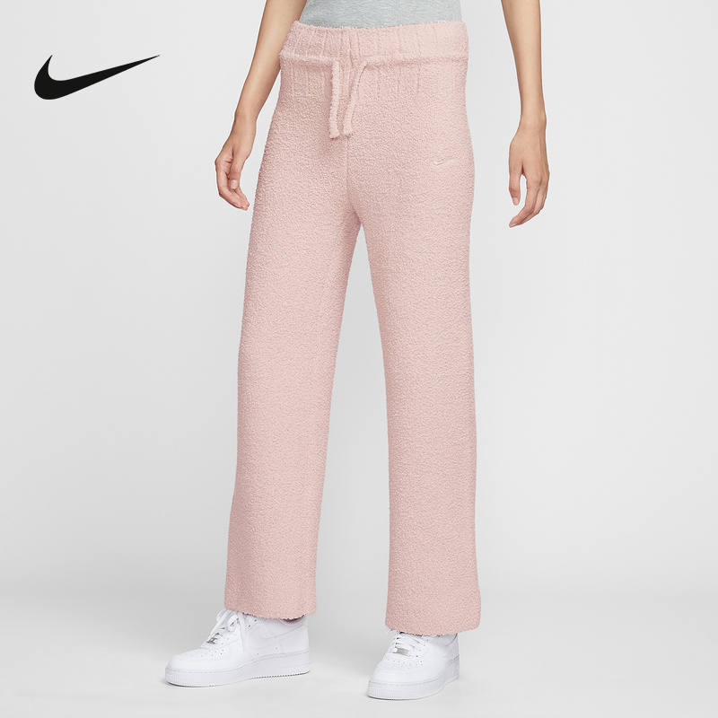 NIKE耐克女裤2025冬季新款运动高弹舒适亲肤直筒长裤子HV2767-667