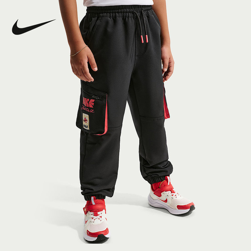 NIKE耐克马年限定新年款幼童工装长裤男女童运动裤卫裤IU5324-010,运动服/休闲服装,运动长裤,淘宝优惠券,粉丝福利购,淘宝优惠卷