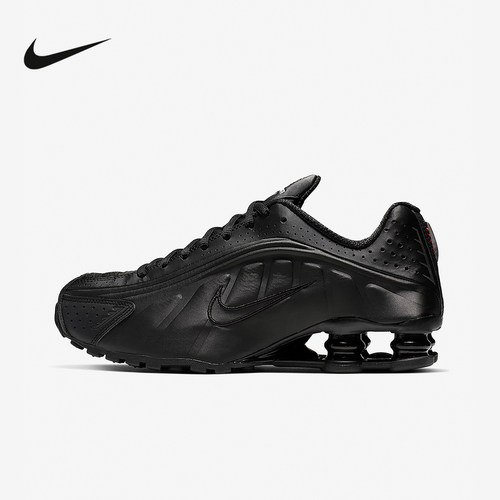NIKE耐克女鞋秋新款SHOX R4气柱运动鞋黑色缓震跑步鞋AR3565-004
