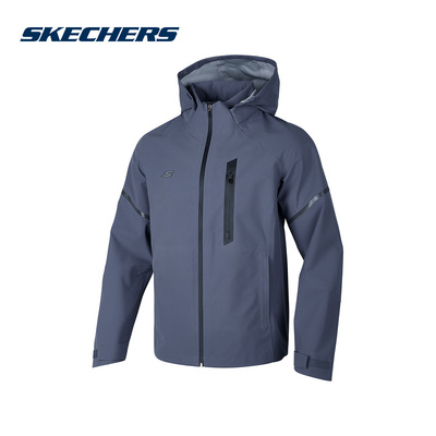 SKECHERS斯凯奇冬男连帽梭织外套运动休闲夹克 P424M001-022C
