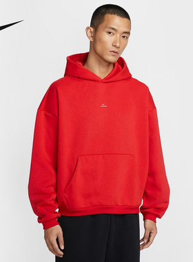 Nike耐克男加绒卫衣红色本命年篮球运动保暖连帽套头衫IM5919-657