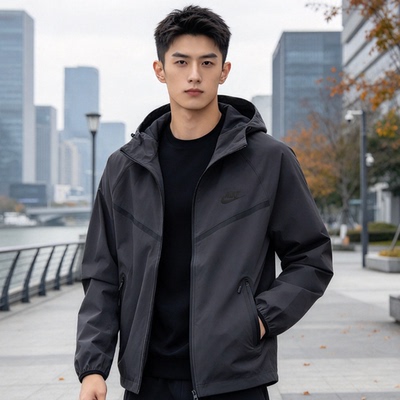 NIKE耐克男子夹克Dri-FIT夏速干梭织全长拉链开襟外套 IU7635-060