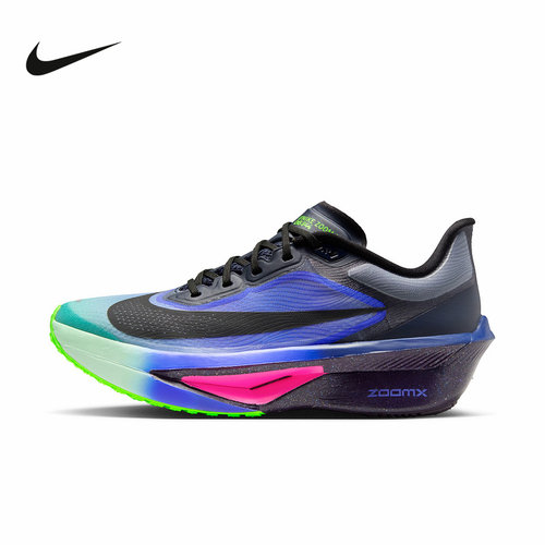 NIKE耐克女鞋蓝紫色ZOOM FLY 6轻便专业公路竞速跑步鞋IO9566-400