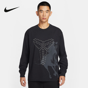 NIKE耐克新款Dri-FIT科比男子黑色运动速干长袖篮球T恤IQ2373-010