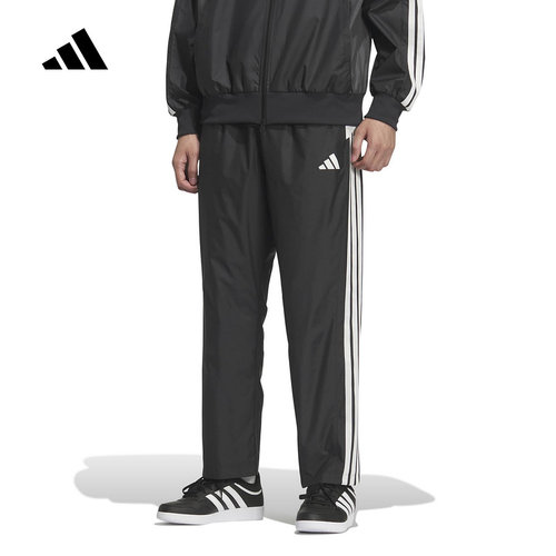 adidas阿迪达斯三条纹直筒休闲运动裤2026春男梭织长裤 KF3680