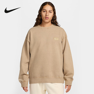 Nike耐克男子加绒上衣2025春新款 297 针织宽松复古圆领卫衣HJ2236
