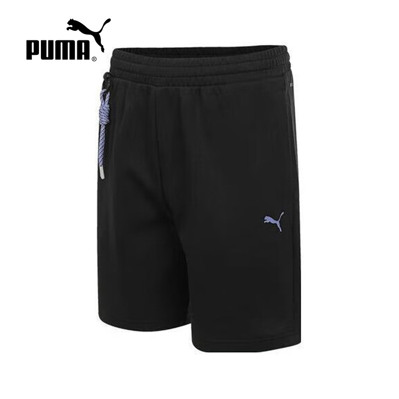 PUMA彪马篮球足球运动五分裤2025秋男中裤透气黑色短裤 633874-01