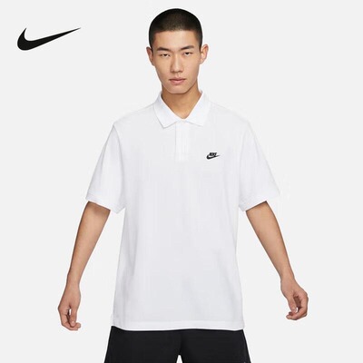耐克NIKE CLUB 男子短袖翻领T恤POLO衫白色 短袖FN3895-100