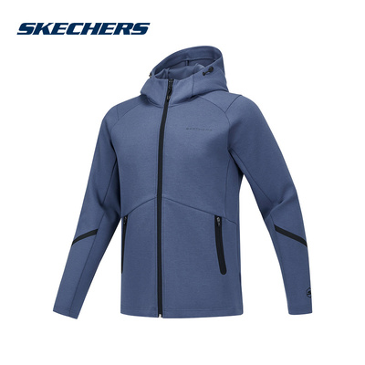 SKECHERS斯凯奇2025春季男款休闲运动连帽梭织外套 P125M024-0479