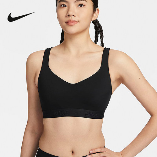 耐克INDY女子可调节高强度支撑衬垫运动BRA速干内衣FD1069-010