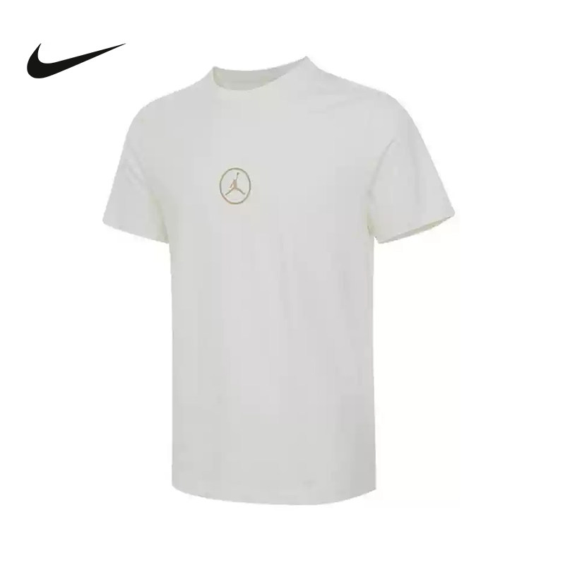 Jordan耐克男女款飞人logo短袖2025夏新款圆领半袖T恤HJ2339-133