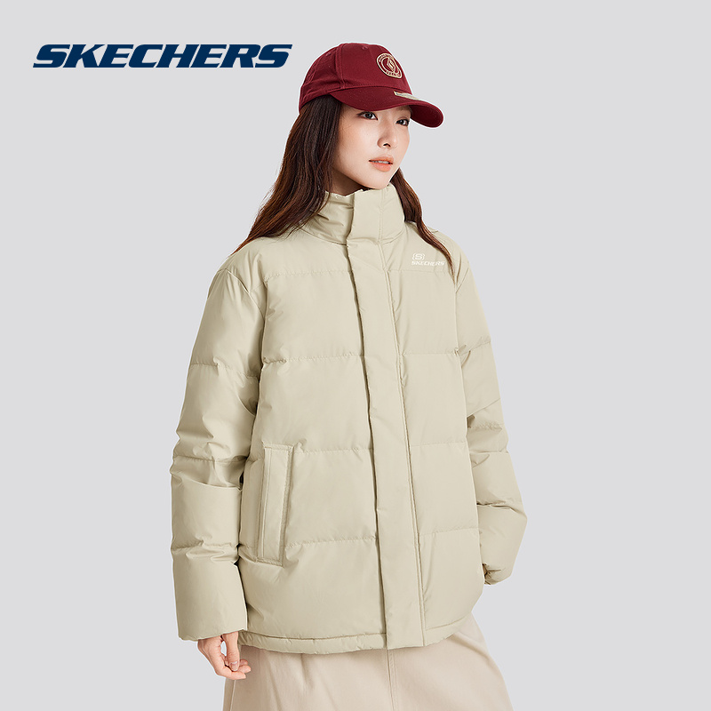 Skechers斯凯奇秋冬男女同款羽绒服防风保暖外套 L324U108/0046