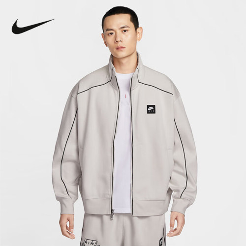 NIKE耐克外套男2026春季背标印花运动休闲针织立领夹克IF1263-072