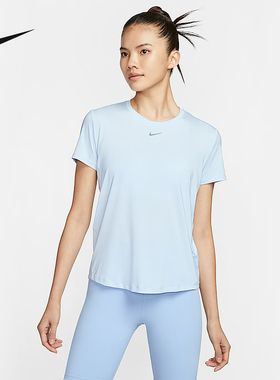 耐克T恤ONE DRI-FIT女子速干夏季反光休闲短袖上衣 FN2799-423