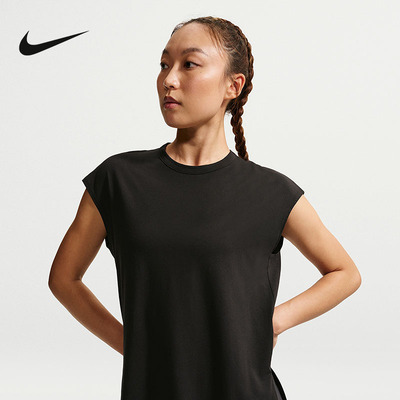 NIKE耐克女子背心夏新款宽松透气休闲训练无袖运动T恤IO1623-010