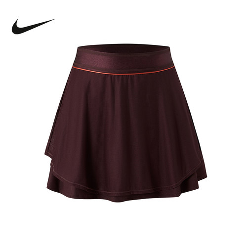 NIKE耐克网球裙女裙子夏季速干透气高腰拼接短裙运动裙HJ8985-652