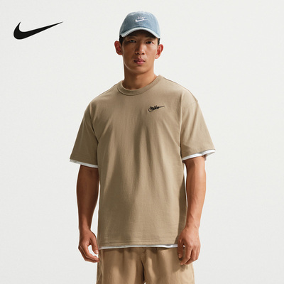 NIKE耐克男短袖夏季新款背部图案上衣棉质透气运动T恤IV2639-247