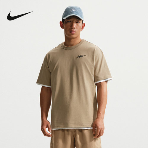 NIKE耐克男短袖夏季新款背部图案上衣棉质透气运动T恤IV2639-247