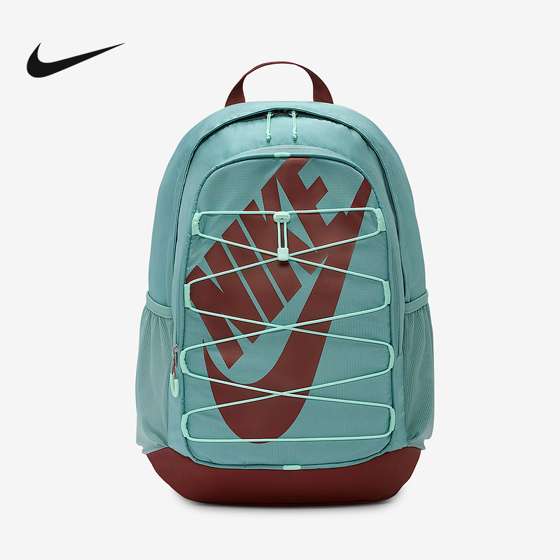 耐克双肩包男女包25新款绑带运动包学生书包大容量背包HJ8200-017
