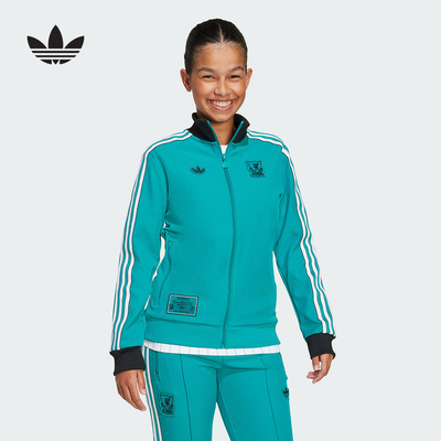 adidas阿迪达斯男女大童利物浦足球文化训练外套2025秋夹克JW5465