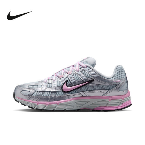 Nike耐克女鞋银灰粉P-6000老爹鞋网眼透气运动鞋跑步鞋BV1021-020