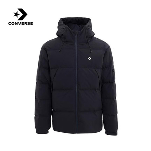 Converse匡威25秋冬新品男连帽保暖羽绒服斜插口袋外套MCJ116-023